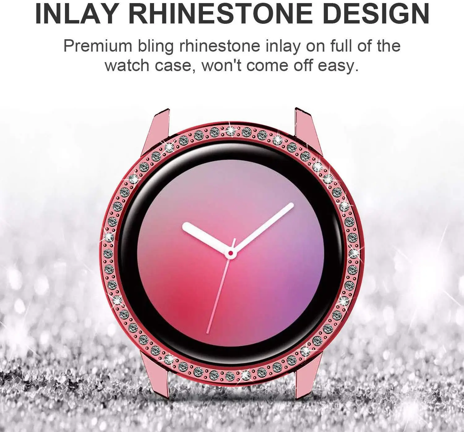 40mm 44mm Luxury Diamond Protective Case for Galaxy Watch Active 2 High Quality Fashion Metal Case for  Galaxy Watch Active 2