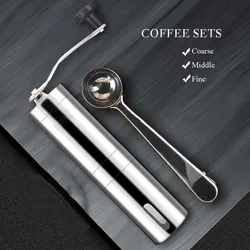 RECAFIMIL Manual Ceramic Coffee Grinder Stainless Steel Adjustable Coffee Bean Mill Clean Kitchen Tools Portable Conical Grinder