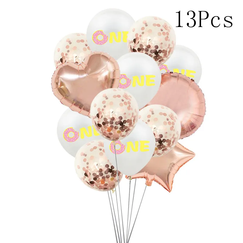 Chicinlife Donut one Balloons Oh Baby Balloon Baby Shower 1st Birthday Party Decoration Boy Girl Donut Balloon