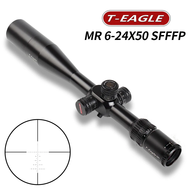 

Компактный оптический прицел T-EAGLE MR 6-24x50 FFP, прицел для охотничьей винтовки, подходит для тактического пневматического ружья, подходит для PCP, 308win