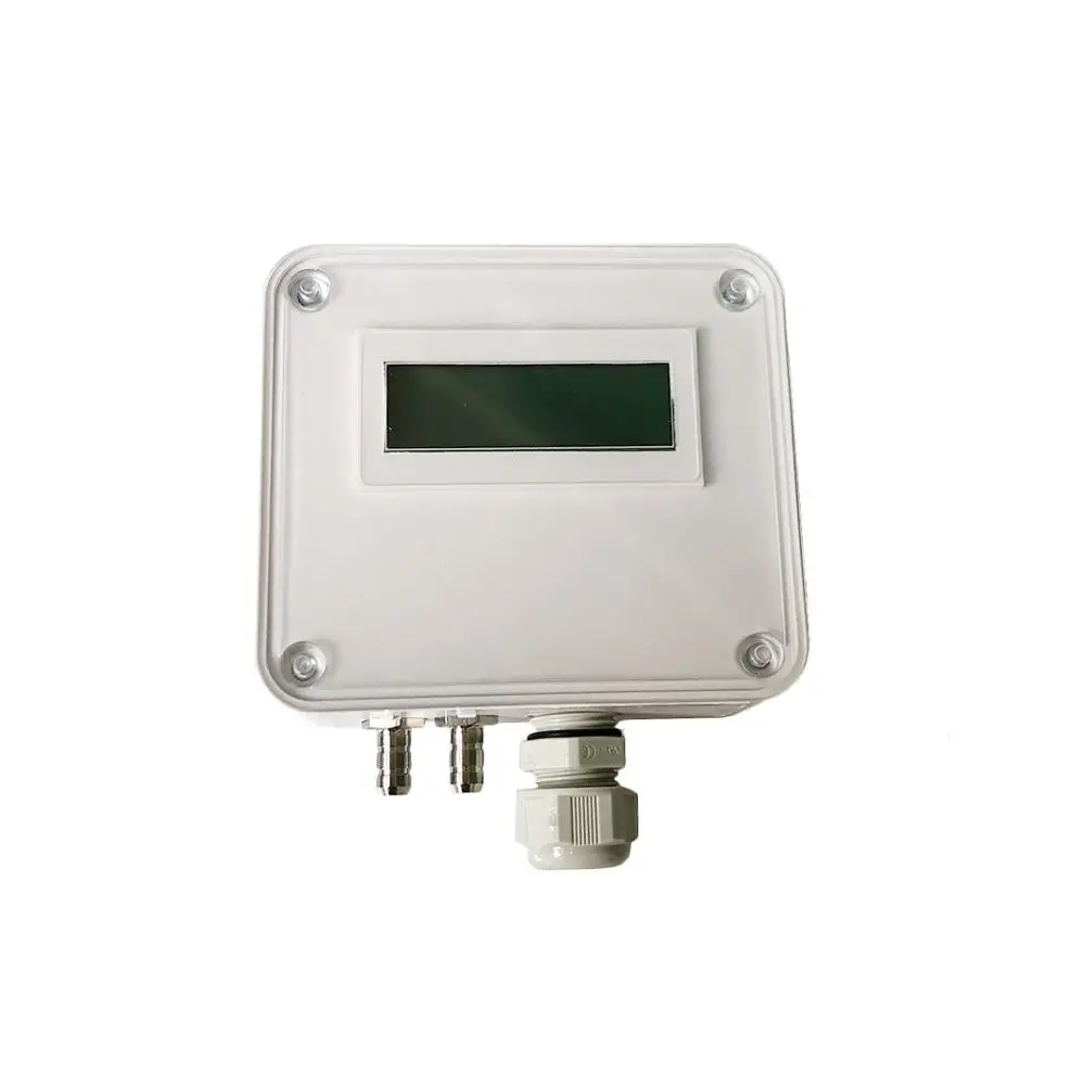 Sensor de presión diferencial digital HVAC ± 100Pa Pantalla LCD Salida 4-20mA/0-10V Monitor de presión de tuberías