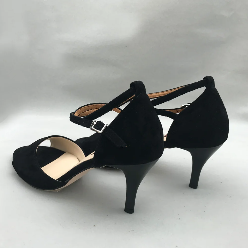 Classical Black Flamenco Dance Shoes Argentina Tango Shoes pratice shoes MST6282ABLS  Leather Hard Sole 7.5cm 9cm heel available