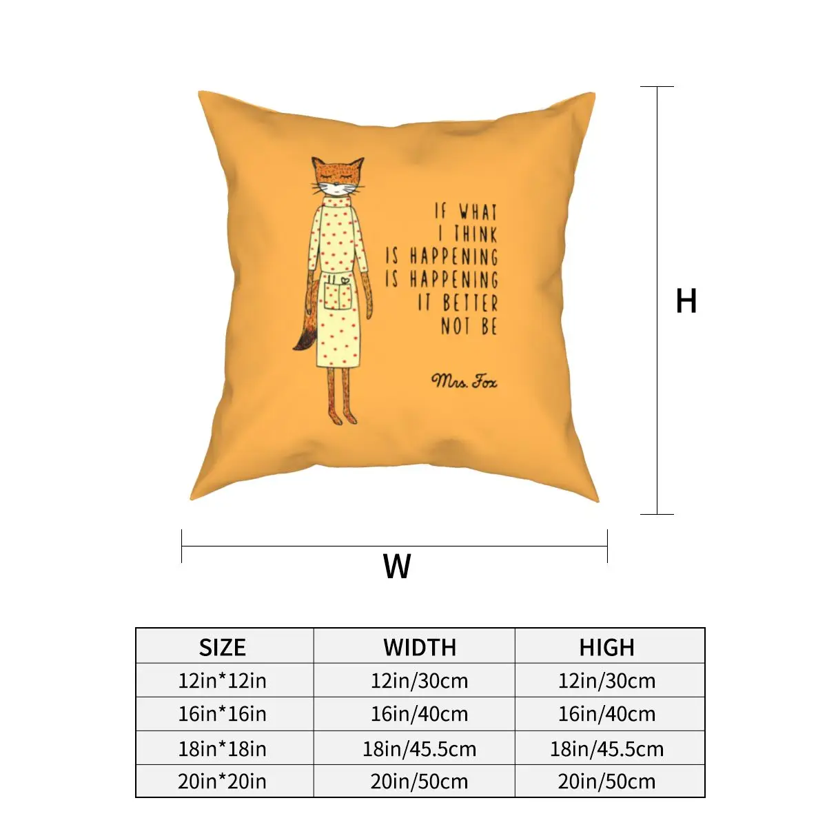 Wes Anderson Movie Square Pillowcases Car Fantastic Mr. Fox Cushion Cover Funny Decor Pillow Cover 40*40cm