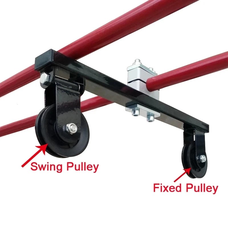 

Home Fitness Pulley Cable Machine System for Round Metal Tube DIY Loading Lifting Triceps another Accessorie Pull Down Attachmen