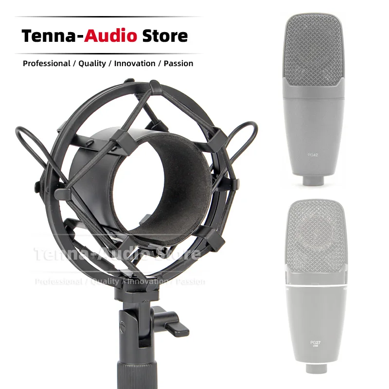 Suspension Mic Mike Spider Holder Compatible With Shure PG27 PG42 PG 27 42 Microphone Stand Anti Vibration Shock Mount Bracket