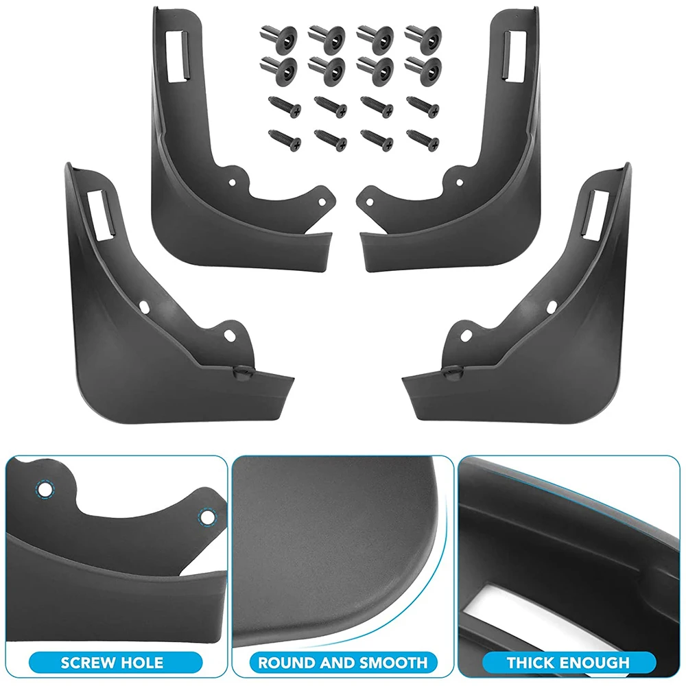 Mud Flaps for Tesla Model Y 2024 - 2020 Scaff-Free Splash Guard for Tesla Model 3 2021-2024 Matte Fender No Drilling Accessories