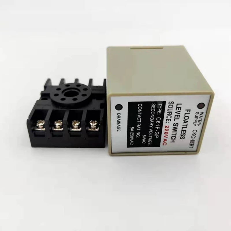 C61F-GP AC220V Level Relay Water Level Controller Pump Automatically Switches With Base 8pin