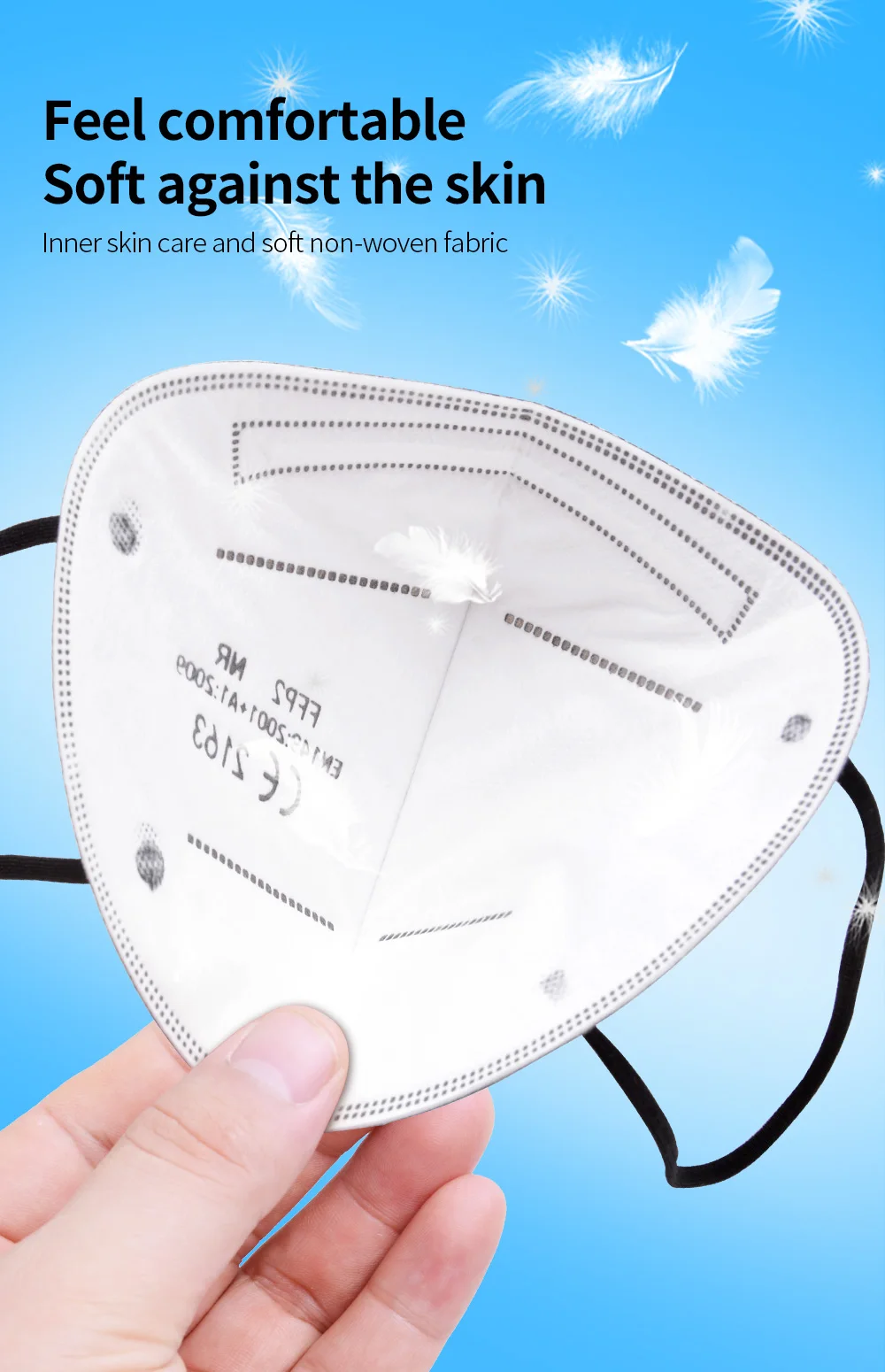 10pcs FFP2 Mask CE Approve KN95 Masks Melt-blown 95% Filtering Adult Multi-colors Black Pink Blue Bag Pack FFP2 NR EU