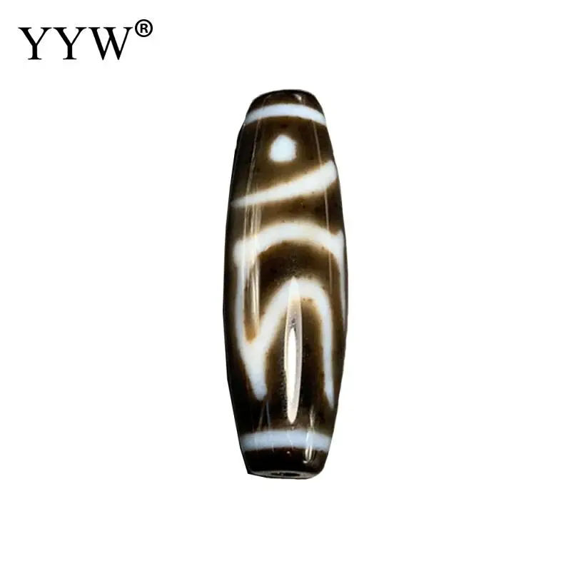 

Acalanatha Natural Tibetan Agates Onyx Dzi Beads For Necklace Bracelets DIY Jewelry Making Fashion Oval Two Tone Beads 12x38mm