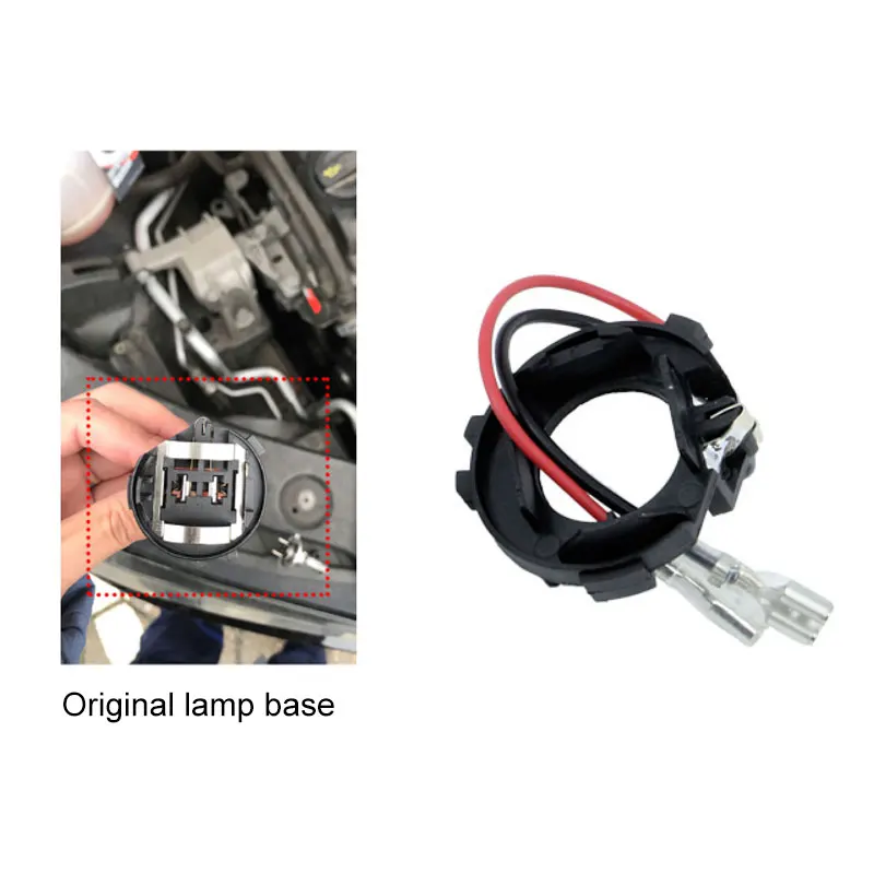 2pcs H7 LED Bulb Clip Retainer Adapter Base Holder For Headlight Car Head Light headlamp socket For VW Golf 7 D114 Base Factory