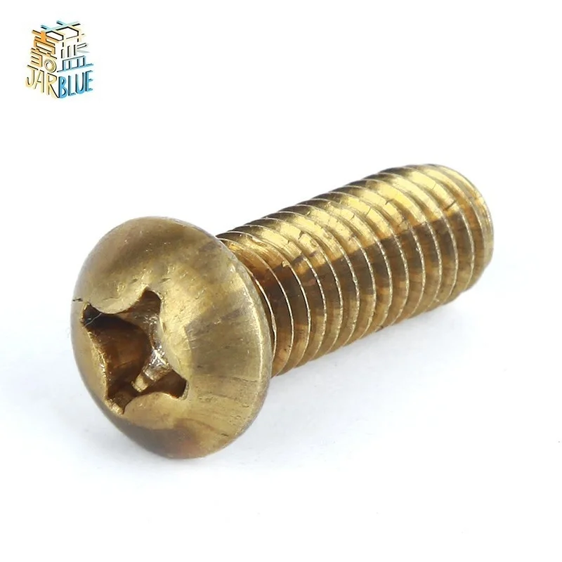 50Pcs ISO7045 DIN7985 GB818 M2 M2.5 M3 Copper Machine Screws Phillips Machine Pan Head Brass Screws