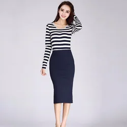 2025 Spring Autumn Long Pencil Skirts Women Sexy Slim Package Hip Maxi Skirt Lady Winter Sexy Chic Wool Rib Knit midi Skirt Saia