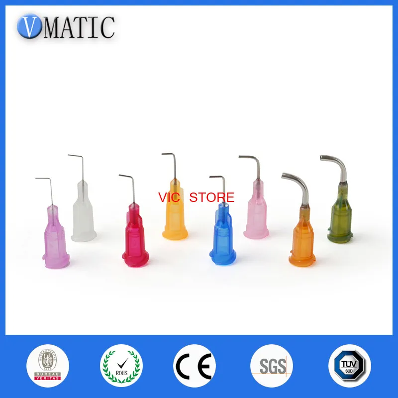 Gratis Verzending 100Pcs Te 90 Graden Gebogen Luer Lock Lijm Doseernaald Tip 1/2 Inch