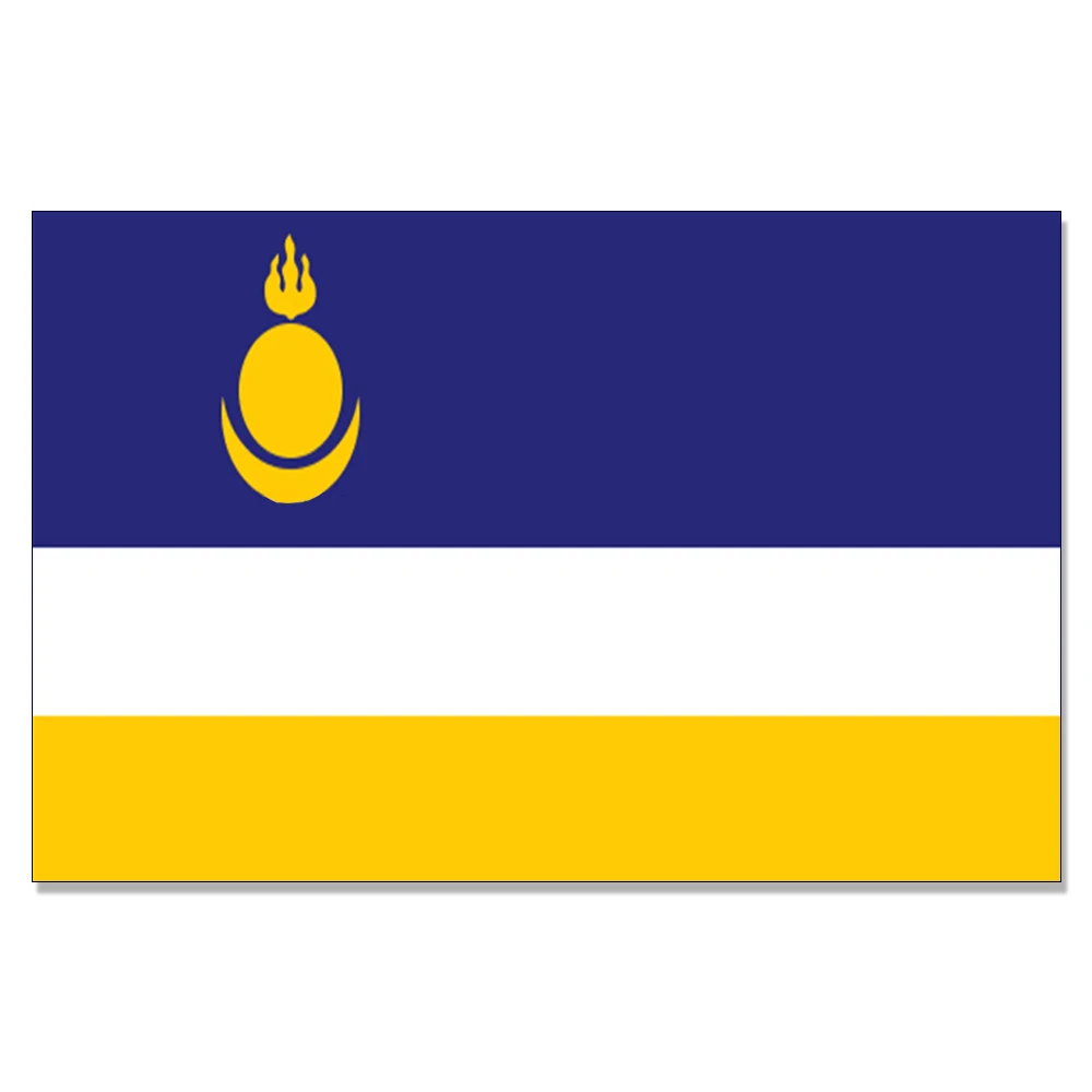 Republic of Buryatia  flag  Russia State Flag 150X90CM 100D Polyester3x5FT  brass grommets custom flag