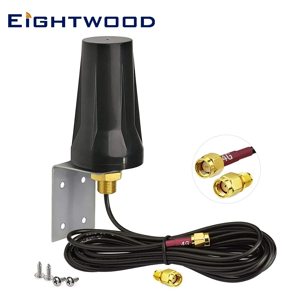 

Eightwood 4G LTE Outdoor Wall Mount SMA Male Antenna for Verizon AT&T T-Mobile Sprint Mobile Signal Booster Cellular Amplifier