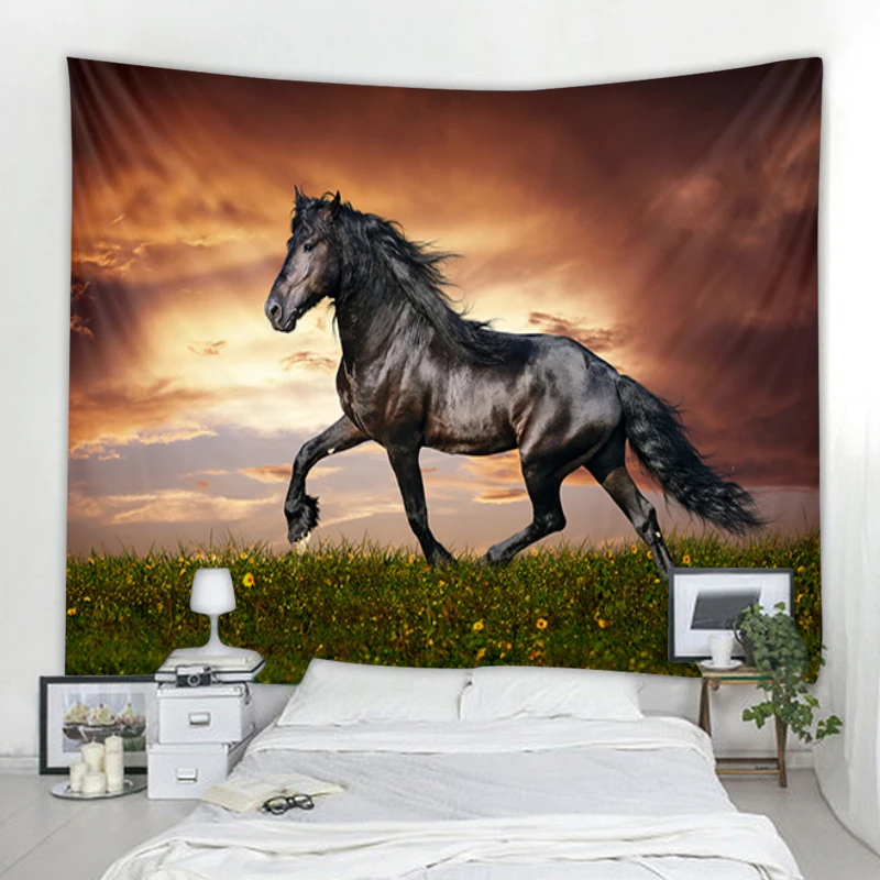 Mercedes-Benz Horse Decoration Tapestry Mandala Decoration Tapestry Bohemian Hippie Decoration Tapestry Bedroom Wall Tapestry