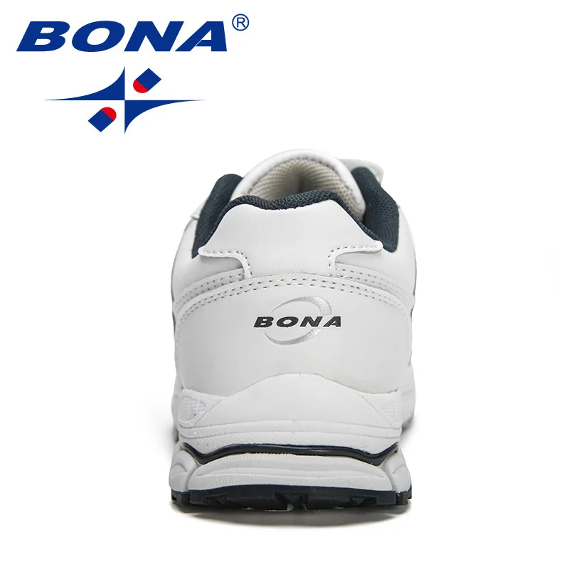 BONA 2023 New Designers Child Leather Sneakers Girls Sport Jogging Soft Flat Platform Casual Shoes Boys