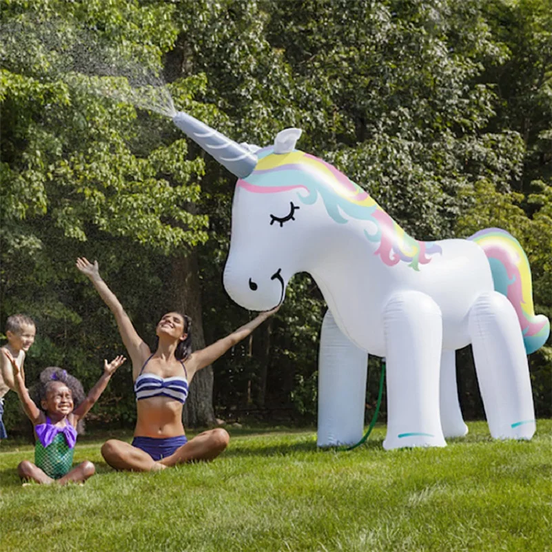 

Summer Home PVC Animal Sprinkle Water Park Inflatable Unicorn Outdoor Beach Toy Children Play Water Spray Toys