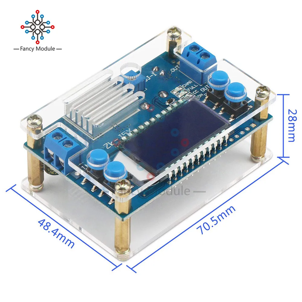 CC CV DC 6.5-36V to 1.2-32V 5A 75W Step Down Buck Converter Power Supply Module Voltage Regulator Transformer with Case Heatsink