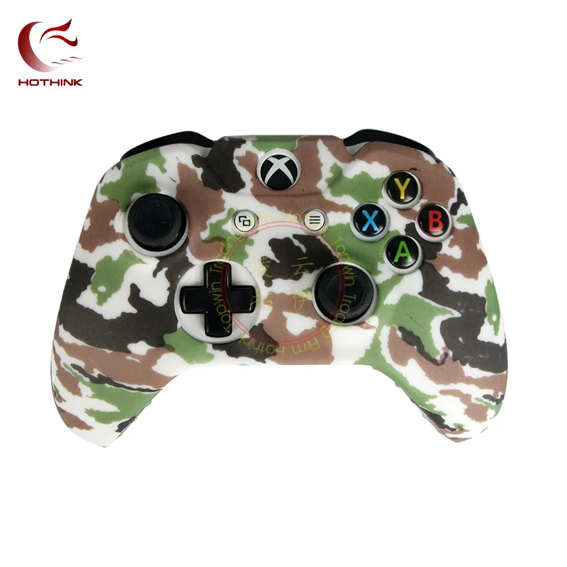 Silicone Protective Skin Case for XBox One X S Controller Protector Water Transfer Printing Camouflage Cover Grips Caps 1pcs