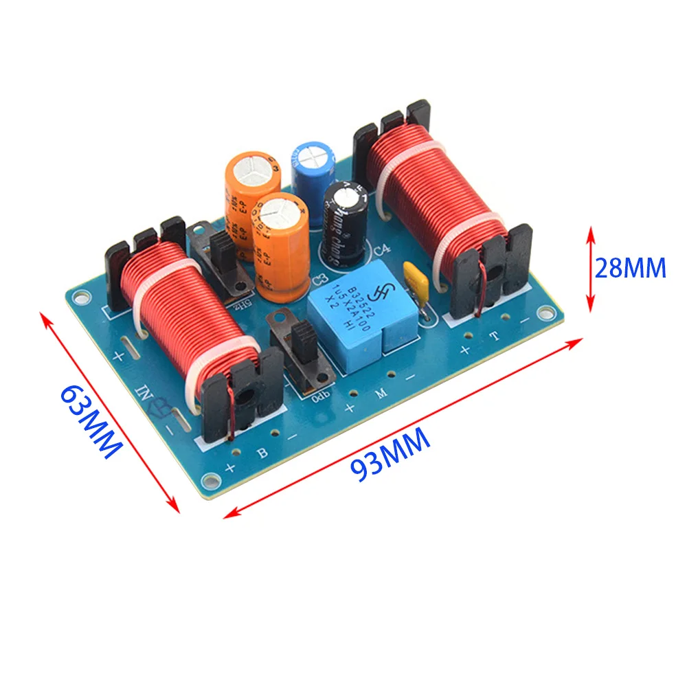 Tenghong 2pcs 150w 3ウェイオーディオスピーカークロスオーバートレブルミッドレンジベースブックシェルフカースピーカーフィルター周波数ディバイダークロスオーバー