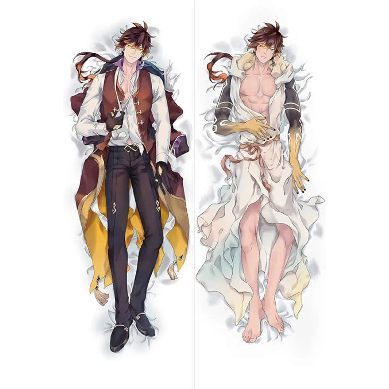 Newly Design Game Genshin Impact Zhongli Diluc Ragnvindr Pillowcase Scaramouche Tartaglia Xiao Kaeya Alberch Morax Pillow case