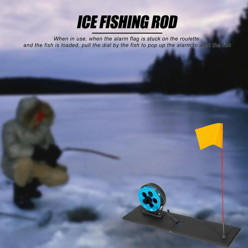 Ice Fishing Tip-up Winter Ice Fishing Rod Tip Up With Flag Pole Indicator Pole Fishing Accessories For Outdoor Winter Equipment