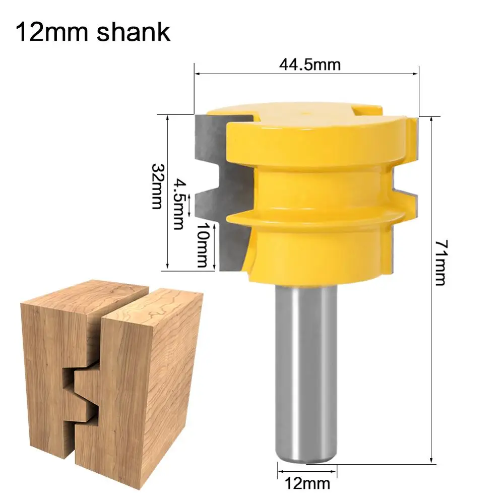 1pc Glue Joint Router Bit - Medium Reversible Woodworking Chisel Cutter Tool - 1/2\