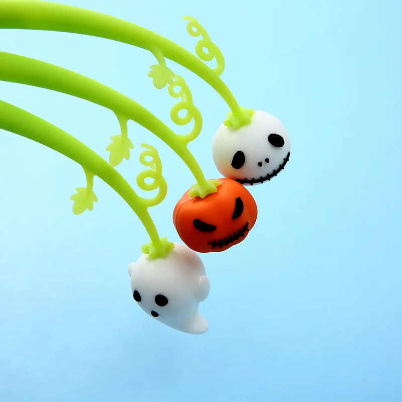 48PCS Halloween Modeling Stationery Pen Pumpkin Lamp Decoration Student Gel Pen Office Writing Pen Kawaii School Supplies