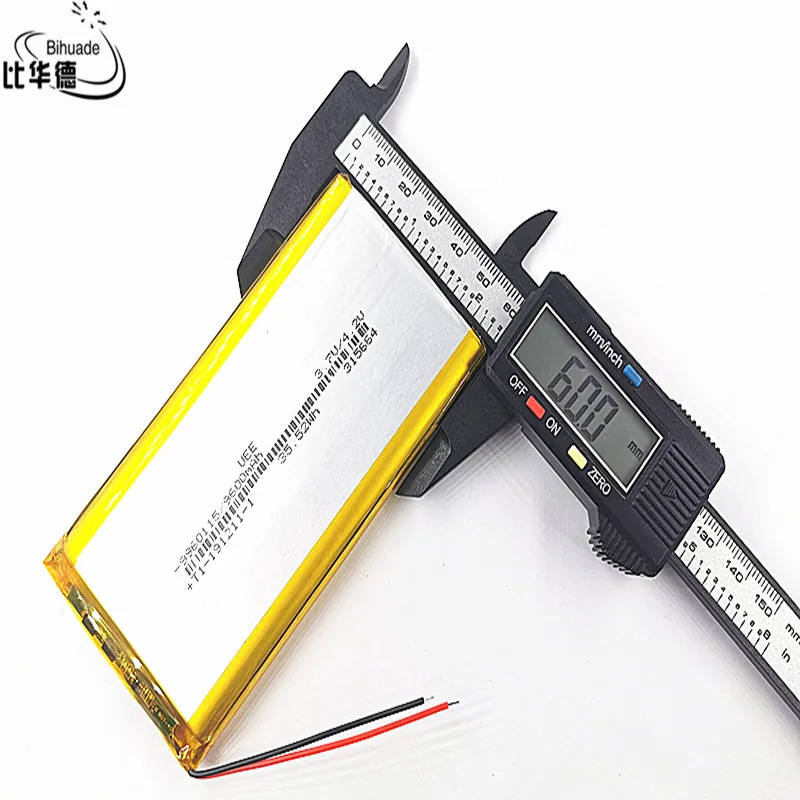 Good Qulity 3.7V,9600mAH,9960115 Polymer lithium ion / Li-ion battery for TOY,POWER BANK,GPS,