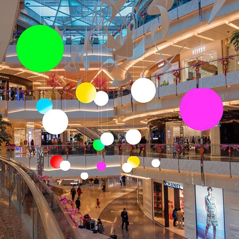 

LED light-emitting ball chandelier suitable for hanging ball lamp in kindergarten, shopping mall, restaurant exhibition layout