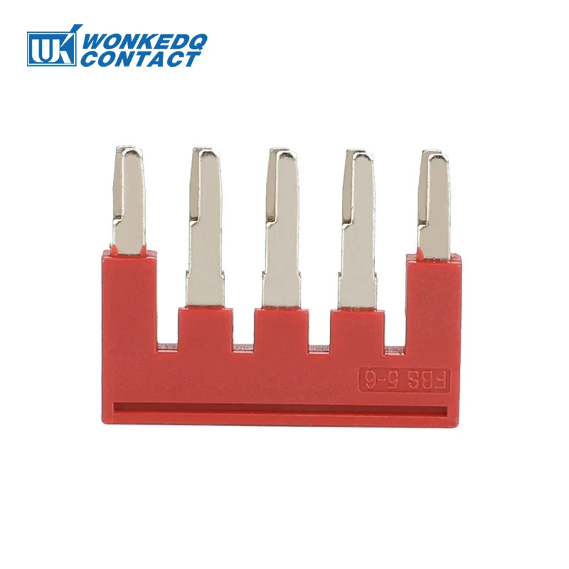 1Pc FBS 10-6 Jumper 2/3/4/5/10 Contacts PT4 ST4 Din Terminal Block Wire Connector Plug-In Bridge FBS2/FBS3/FBS4/FBS5-6 FBS10-6