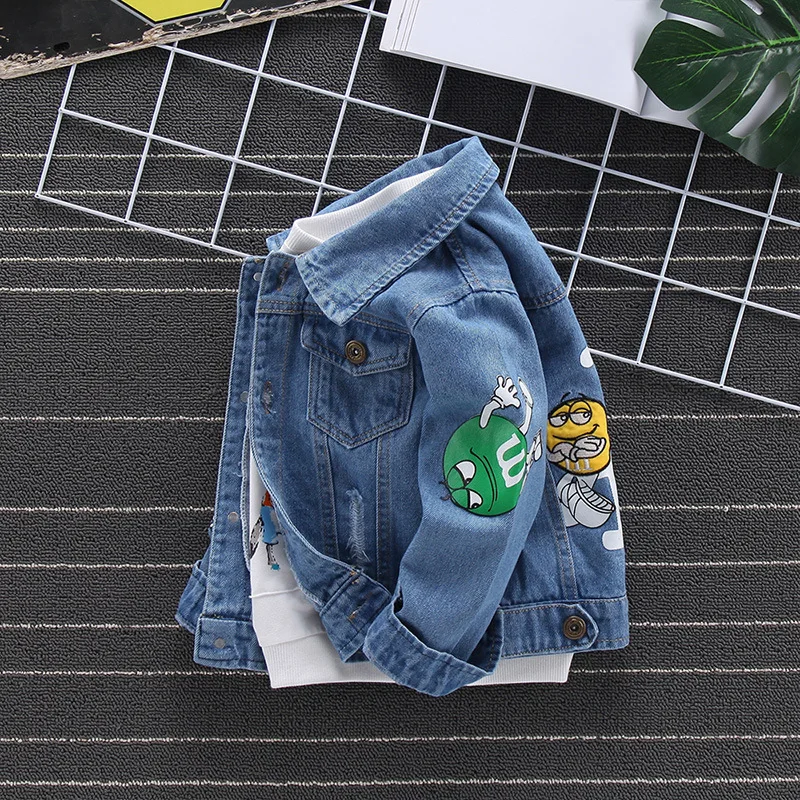 Children's Jean Jacket Spring and Autumn New Korean Fashion Cartoon Girl Jackets Girls Outerwear Coats 0-10-Year-Old image 5
