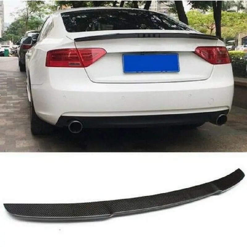 

Carbon Fiber Rear Spoiler Boot Lip Wing Fit for Audi A5 B9 4 Door 2017 V Style