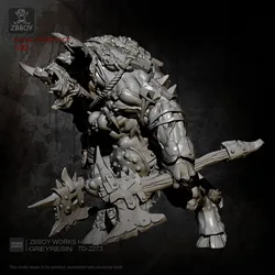 H55mm Resin Figure Kits Samurai Warrior with Double Axes Model Self-assembled TD-2273