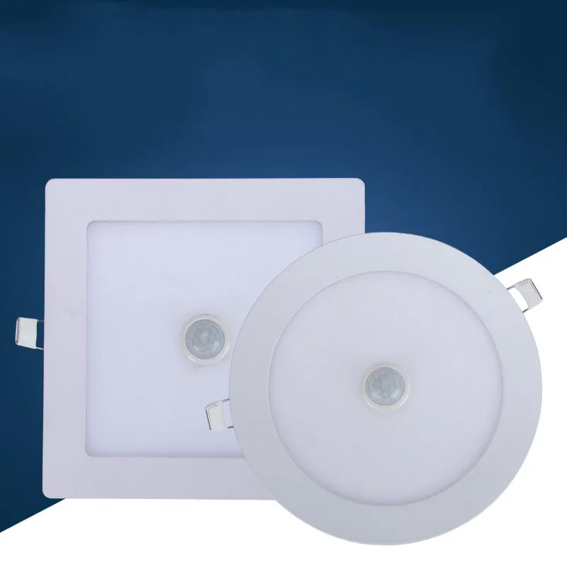 Motion Sensor LED Ceiling light 6W 12W 18W 24W LED Panel Light down light Surface Mounted led ceiling light AC 85-265V lampada