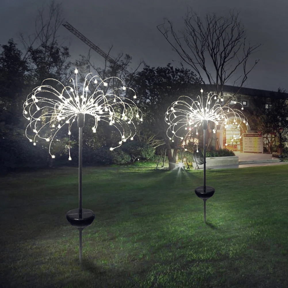 

150LED Solar Light Outdoor Grass Globe Dandelion Fireworks Lamp Waterproof Flash String Light For Garden Lawn Landscape Lamp