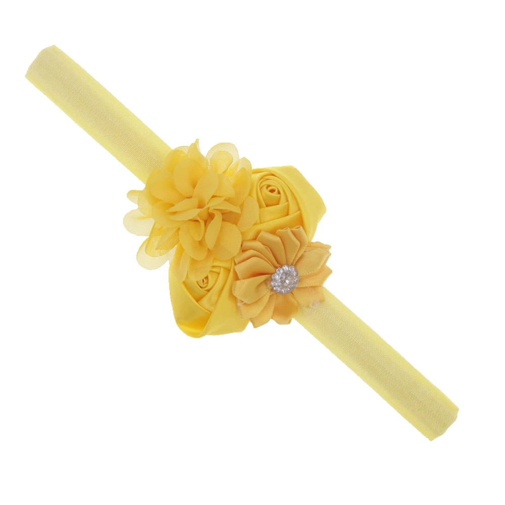 Baby Headband girls flower with Rhinestone Hair Bands Girls Kids Headbands Newborn baby headwear children Hair Accessories