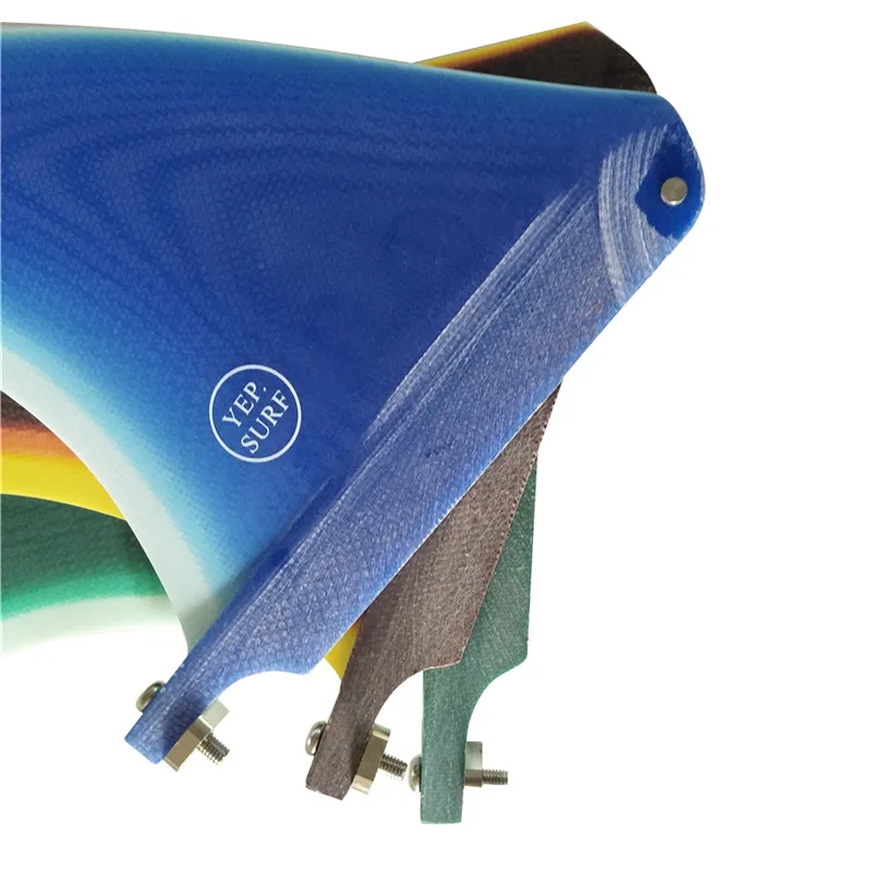 Surfboard fin Blue Single fin longboard 7