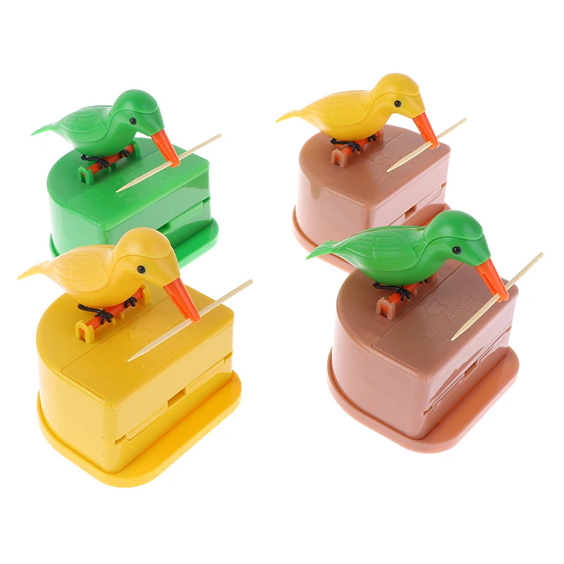 1Pc Toothpick Holder Dispenser Cute Bird Toothpick Dispenser Gag Gift Cleaning Teeth Table Decoration Toothpick Box