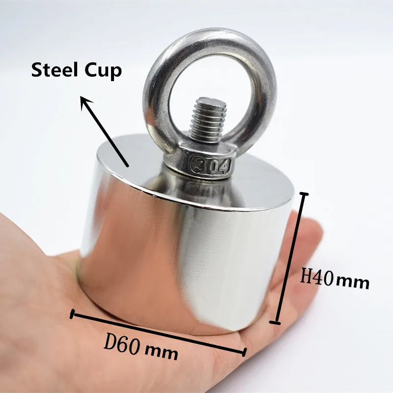 N52/N40 Round Magnet Super Strong Neodymium Magnet Search Rare Earth Powerful Permanent Magnetic Holder