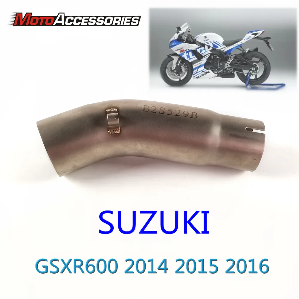 

SUZUKI GSXR600 Motorcycle Exhaust Middle Pipe Link Pipe Slip On Section Muffler For SUZUKI GSXR600 2014 2015 2016