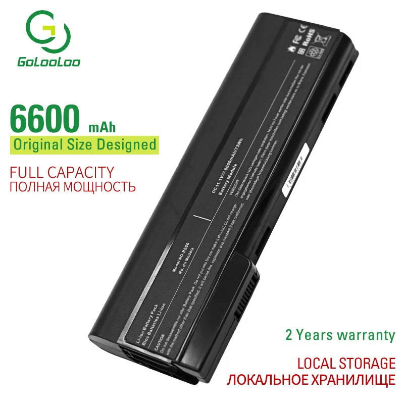 Golooloo Laptop Battery for HP EliteBook 8560p 8770p 8460w for ProBook 6560b 6565b 6360b 628369-421 HSTNN-DB2H HSTNN-LB2F CC06X