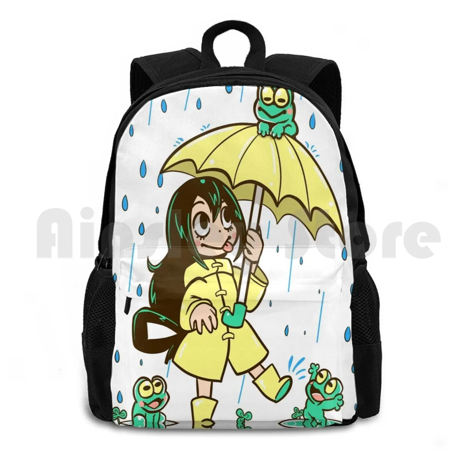 Best Frog Girl Outdoor Hiking Backpack Riding Climbing Sports Bag Asui Tsuyu Froppy Anime Boku Hero Academy Academia Manga My