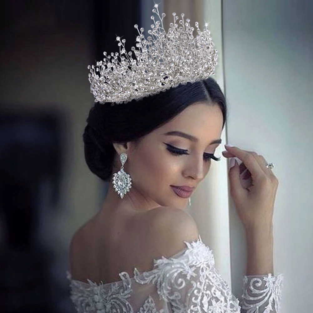 Mode Mahkota Pengantin Tiara Pengantin Ikat Kepala Pengantin Aksesori Rambut Pernikahan