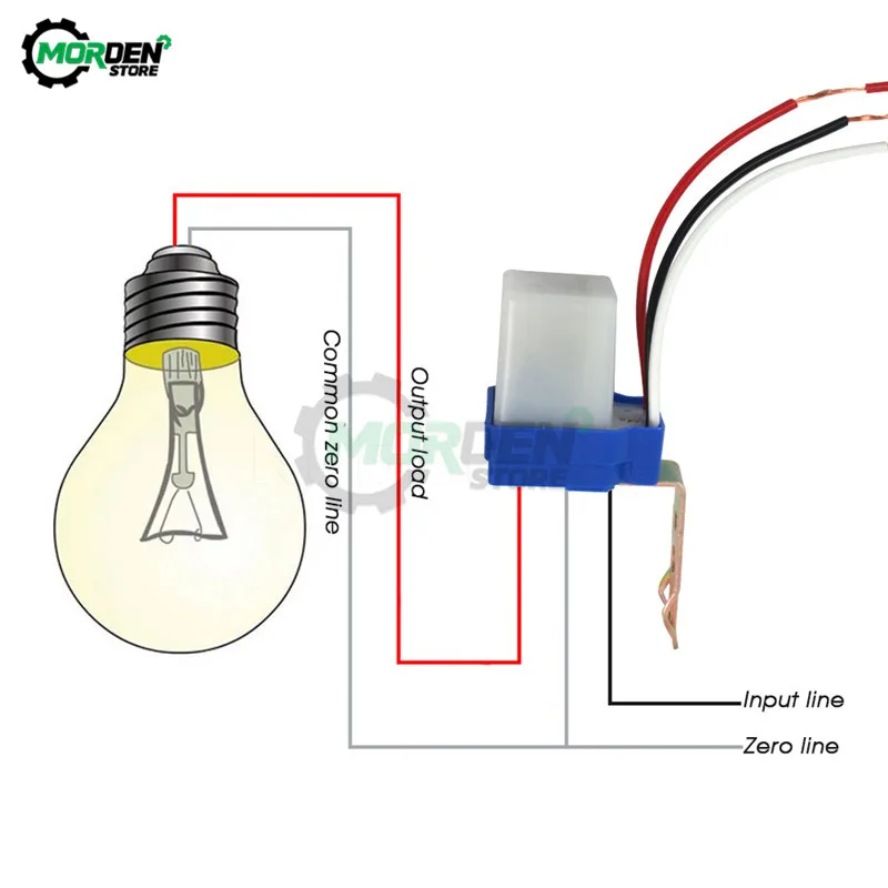 50-60Hz Switch Automatic Auto On Off Photocell street Light Switch 10A Photo Control Photoswitch Sensor DC 12V 24V AC 220V