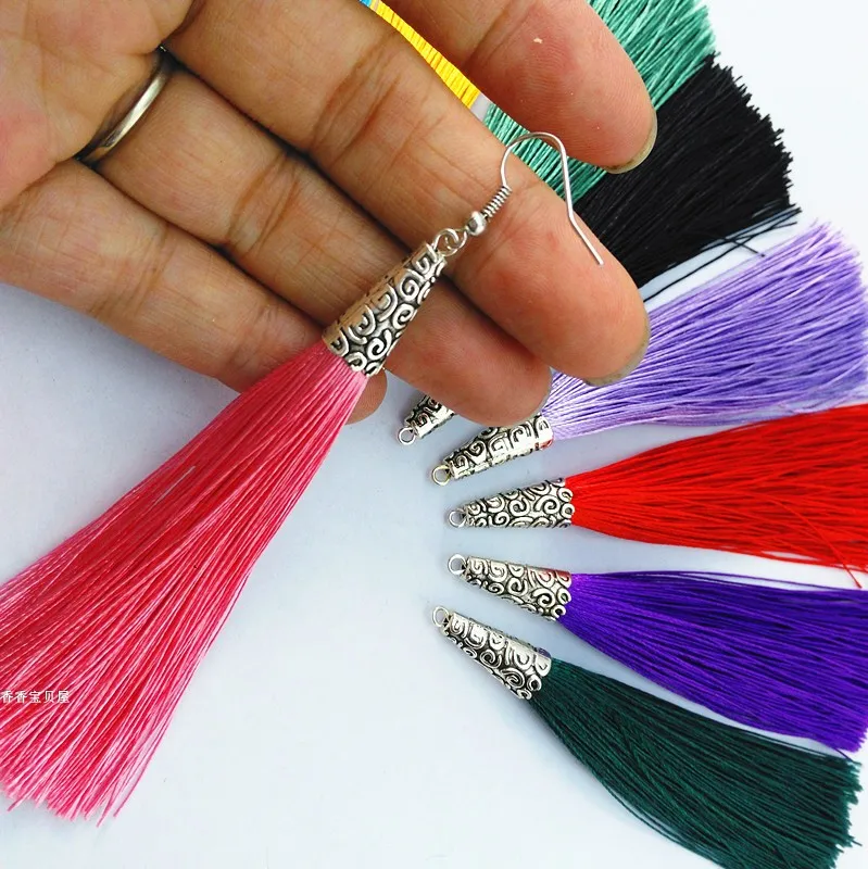 Nine-pin Earrings Tassels DIY Long Ornaments Pillow Curtain Hanging