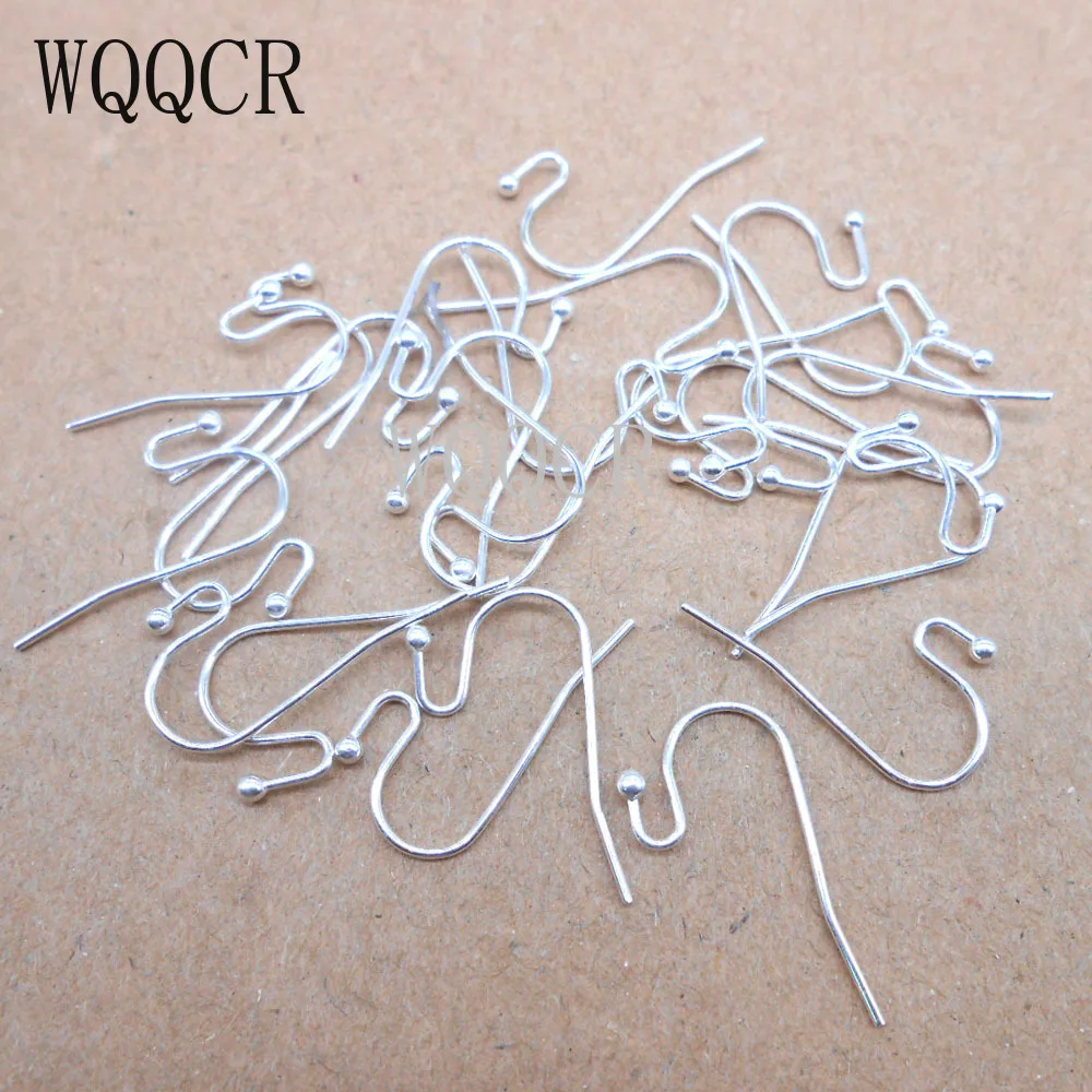 500PCS 2017 New Arrival Earring Findings Genuine 925 Sterling Silver Jewellery Ear Wire S Ball Hooks DIY Handmade Collections