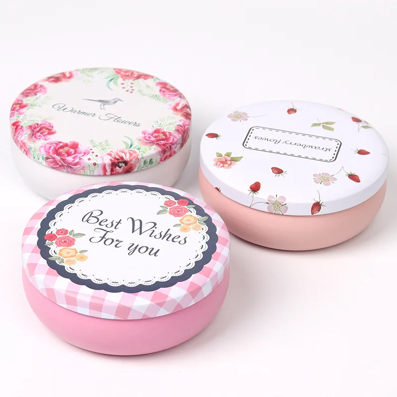 Mousse Cake Packaging Round Tin Box Wedding Chocolate Candy Gift Box Tea Packaging Containers Sealed Tinplate Box Storage Case