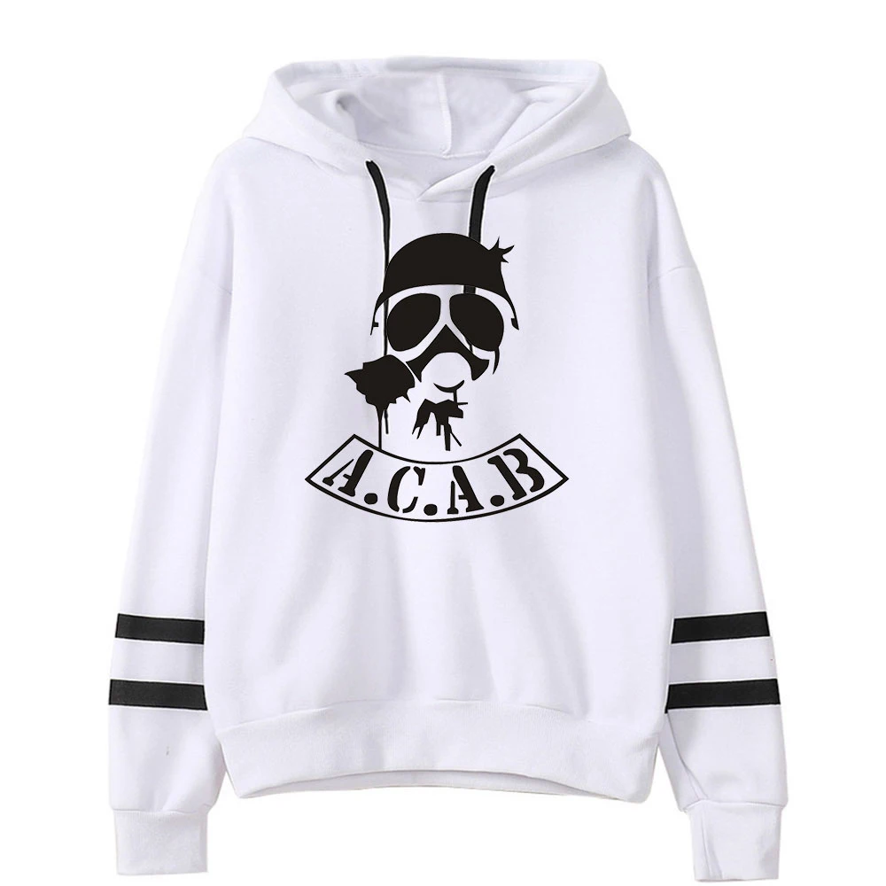 2021 Acab Spring New High Street Streetwear Hoodie Text Pattern Printing Loose Harajuku Casual All-match Unisex Hoody Clothes